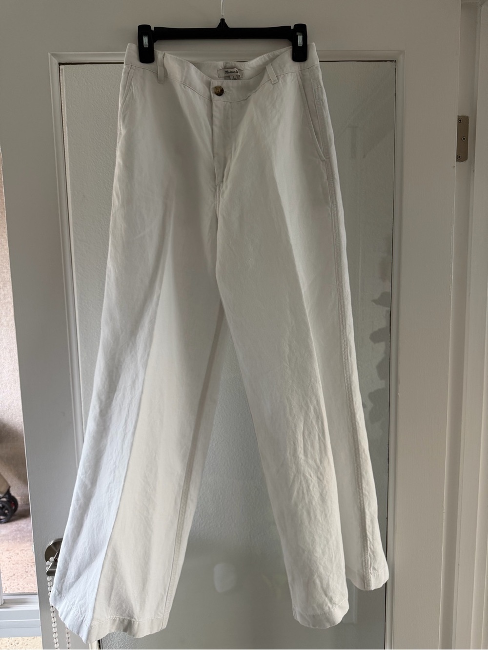Madewell White Linen Zoe Pants (worn once)